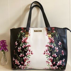 Kenneth Cole Black + White Floral Bag